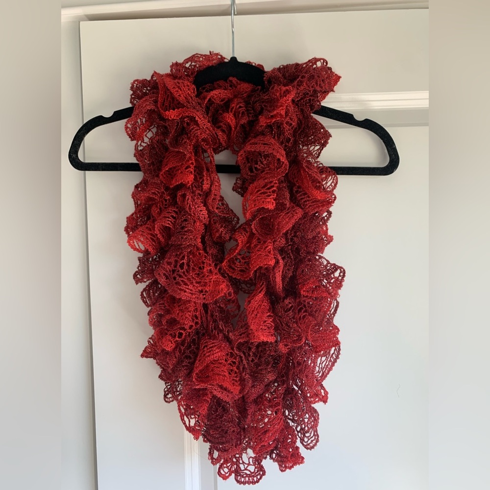 Infinity hand-knitted scarf